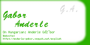 gabor anderle business card